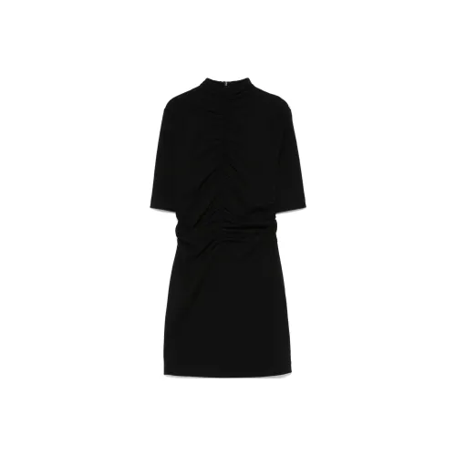 СпортMa FW24 Короткое платье с короткими рукавами женское черное