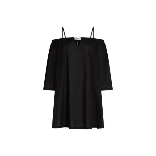 KARL LAGERFELD Короткий рукав Платье Женское Черное