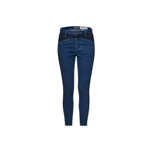 EVISU Узкие брюки джинсы женские синие