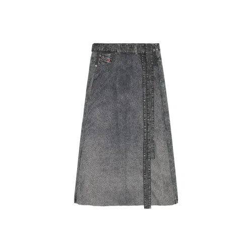 DIESEL Серые Женские Джинсовые Длинные Юбки