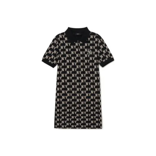 MLB Короткий рукав Платье Женское Черное