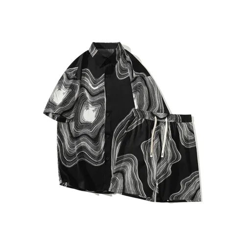 Nt Рубашка Matching Комплект Унисекс Черный