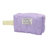 Фиолетовый полиэстер, цветочный, косметичка для хранения