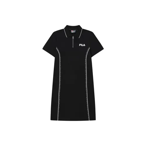 FILA Глубокий черный Женские Платья с коротким рукавом