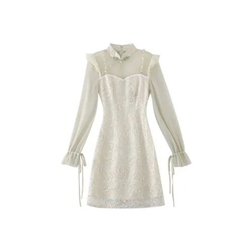 JINYE ORIENTAL Длинное платье с длинными рукавами женское