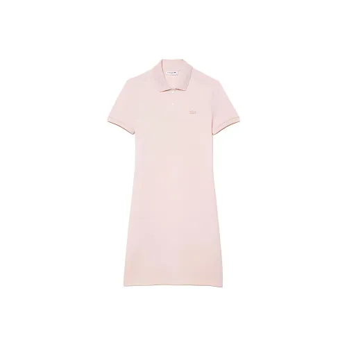 LACOSTE Розовое Женское Короткое Платье с Рукавами