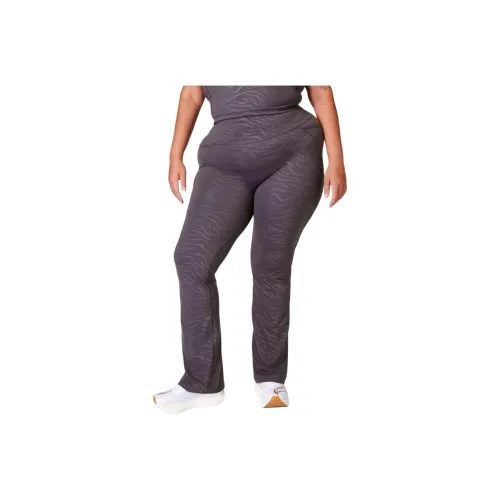 Sweaty Betty Power Collection Вязаные Тренировочные Брюки Женские Городской Тигр Тисненый Принт На Серой Заднем Плане