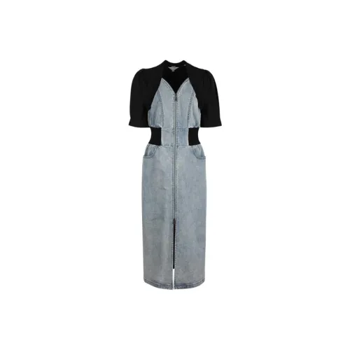 Anmani Короткий рукав Платье Женское Ледяной серый Синий