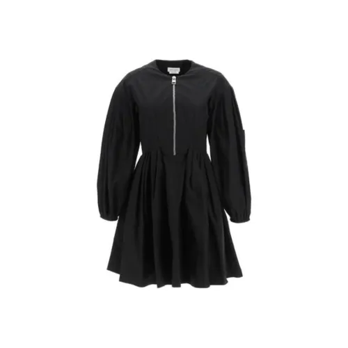 Alexander McQueen Black Женские Длинные Рукава Платья