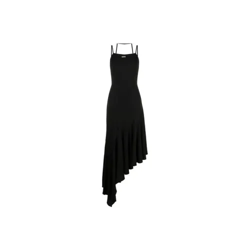 Off Белый SS21 Черный Женские Платья без рукавов