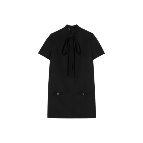 GUCCI Короткий рукав Платье Женское Черное