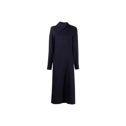 JIL SANDER Blue Женские Длинные Платья с Рукавами