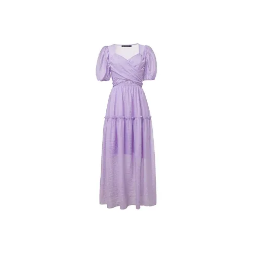 LOFT SHINE Фиолетовый Женские Короткие Платья с Рукавами