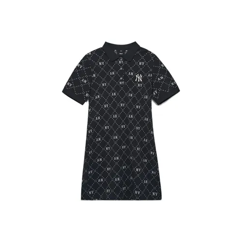 MLB Короткий рукав Платье Женское Черное