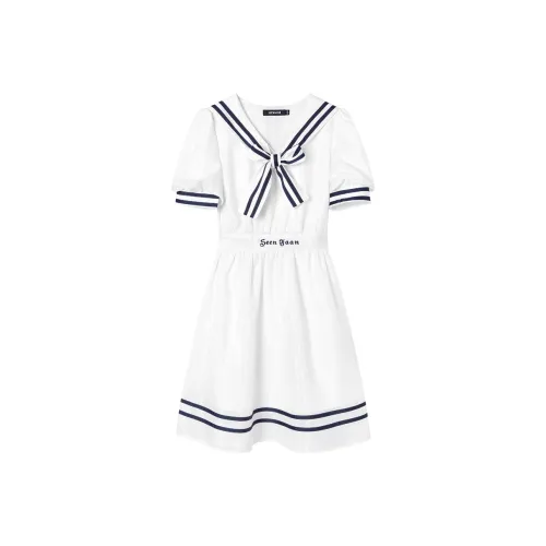 SEENFAAN x NEON MOUSE SS22 A Линия Юбка Короткий Платье