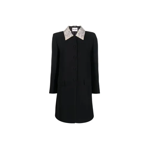 MIU MIU FW22 Длинное платье с длинным рукавом женское черное