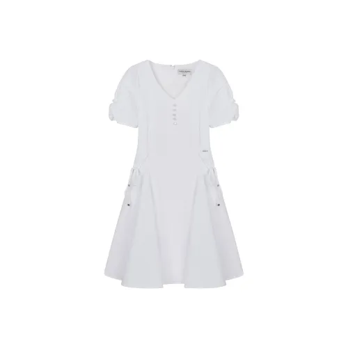 Teenie Weenie Короткий рукав Платье Женское Белое