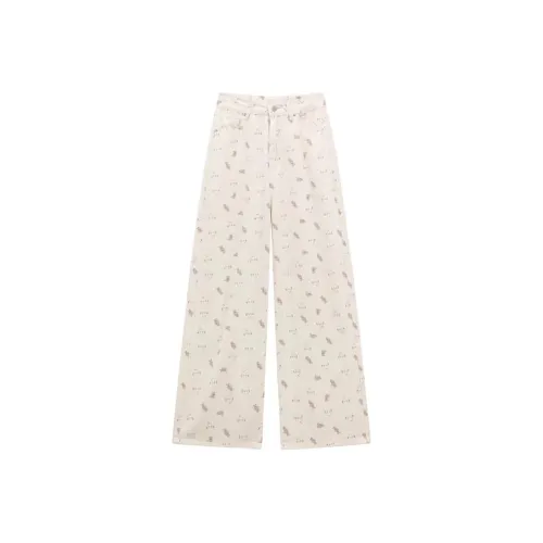 The King and the Nightingale Джинсы Женские Белые