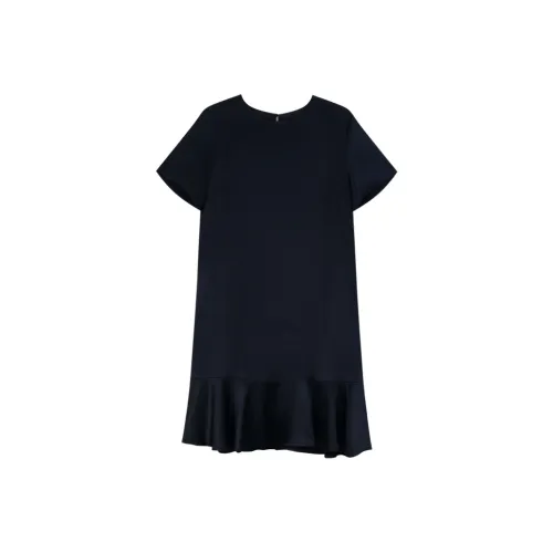 DianThia Короткий рукав Платье Женское Черное