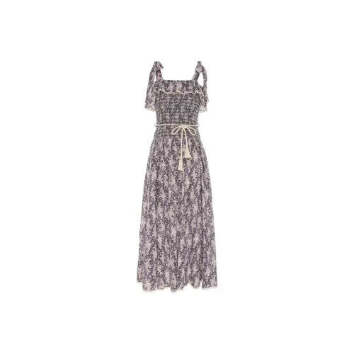 Zimmermann Индиго Женские Платья с Коротким Рукавом