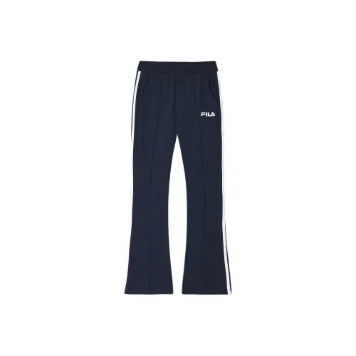 FILA Темно-морской синий Женские Вязаные Тренировочные Брюки