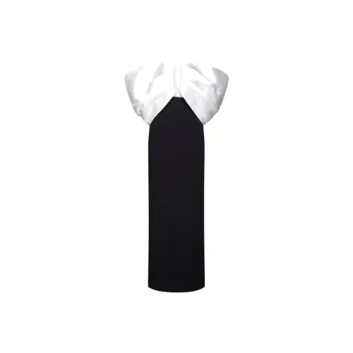 Solace London Черное Женское Короткое Платье с Рукавами