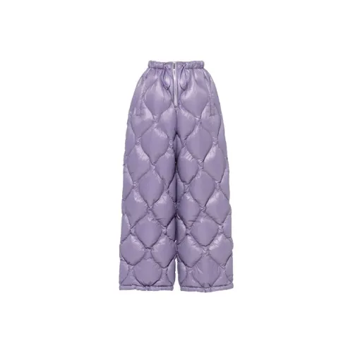 MIU MIU Черника Фиолетовый Женские Хлопковые Брюки