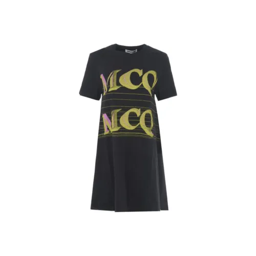 Alexander McQueen Black Женские Короткие Платья с Рукавами