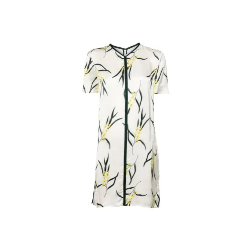 Del Core SS24 Короткий рукав Платье Женское Светлый слоновый кость