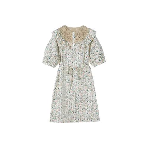 Pit Короткий рукав Платье Женское Цветочное