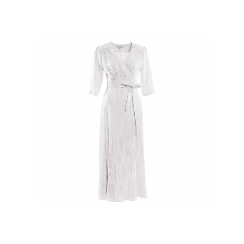 BESIONIA SS24 Короткое платье с короткими рукавами женское светло-фиолетовое