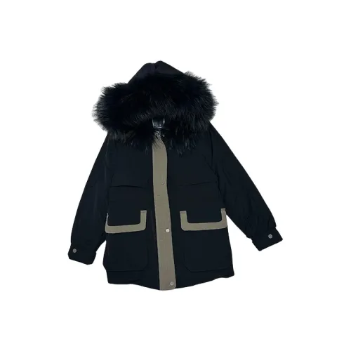 POPO.INFO Хлопковый пуховик женский черный