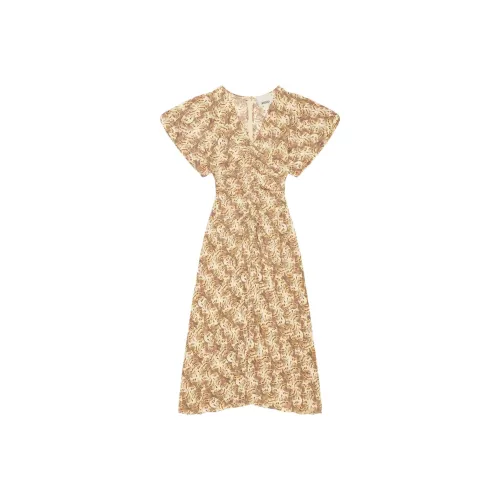 ISABEL MARANT Желтое Женское Короткое Платье с Рукавами