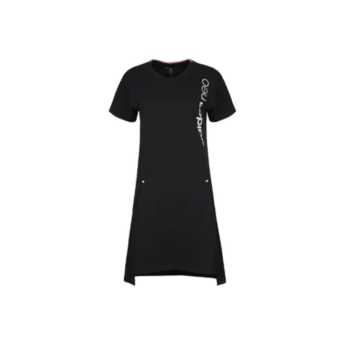 Adidas Neo Короткий рукав Платье Женское Черное