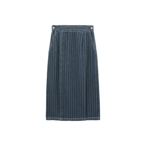 Carhartt WIP SS24 Denim Long Skirt Women's Blue Кархартт WIP SS24 Деним Длинная Юбка Женская Синяя