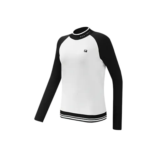 FILA Golf Collection Athletics Реглан с длинным рукавом T-рубашка Женская Стандартная Белая