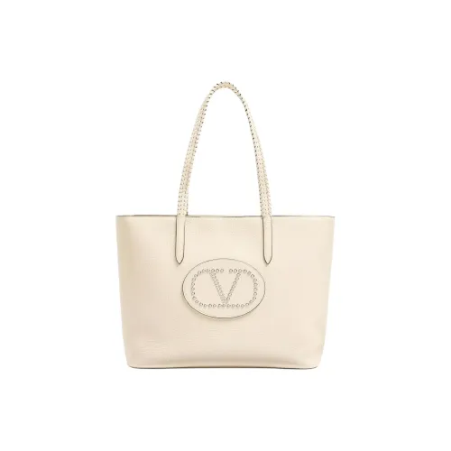 Valentino Рельефная Телячья Кожа Тоут Сумка Сумка для покупок Сумка через плечо Женская Айвори