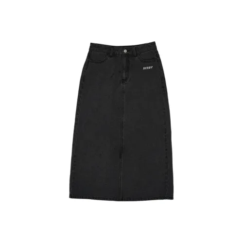 NERDY SS22 Denim Long Skirt Women's Black