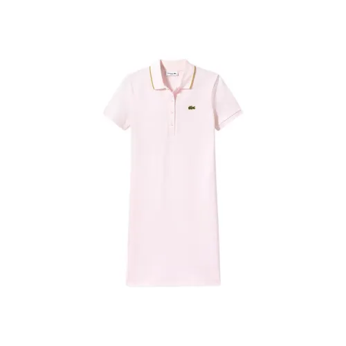 LACOSTE Розовое Женское Короткое Платье с Рукавами