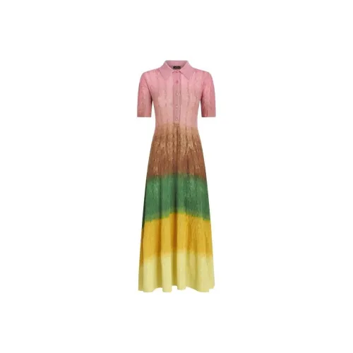 ETRO Многоцветные Женские Короткие Платья с Рукавами