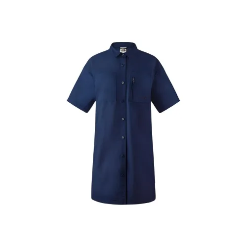 THE NORTH FACE CAMP UTILITY Короткий рукав Платье Женское SUMMIT Синий