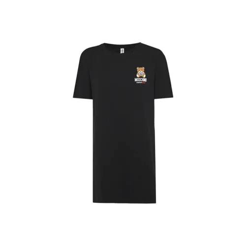 MOSCHINO Черное Женское Короткое Платье с Рукавами