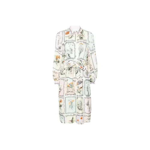 CAMILLA SS24 Длинное платье с длинными рукавами женское многоцветное