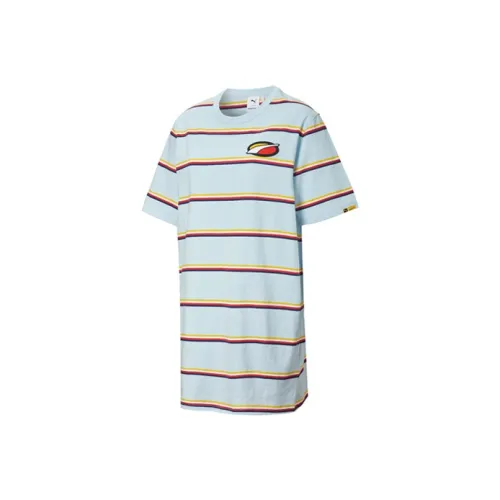 PUMA RANDOMEVENT Короткий рукав Платье Женское Cut Flowers Синий