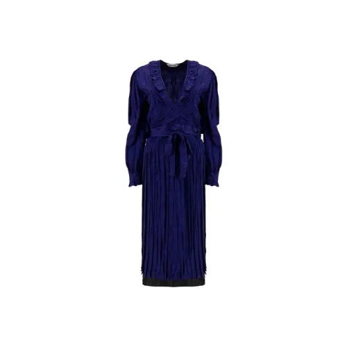 BALENCIAGA Blue Женские Длинные Платья с Рукавами