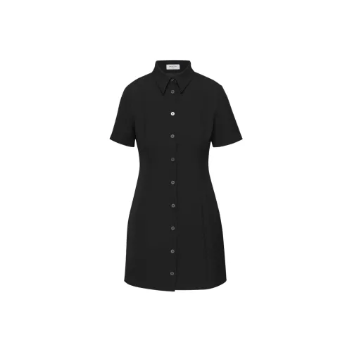 ARITZIA BABATON Telecast Платье Короткий рукав Платье Женское Черный Черный