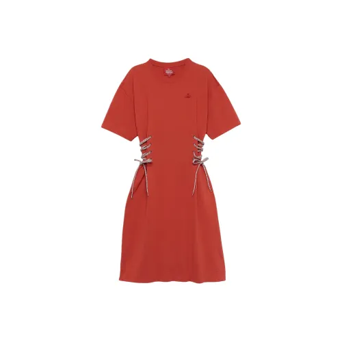 Vivienne Westwood Red Женские Короткие Платья с Рукавами