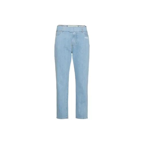 Off Белый SS21 Джинсовый синий Женские джинсы