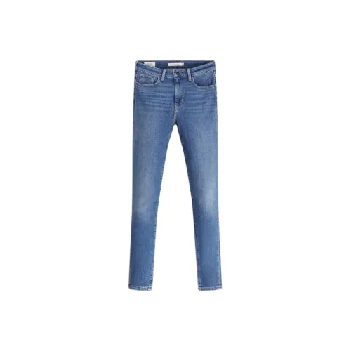 Levis Женские джинсы темно-синего цвета