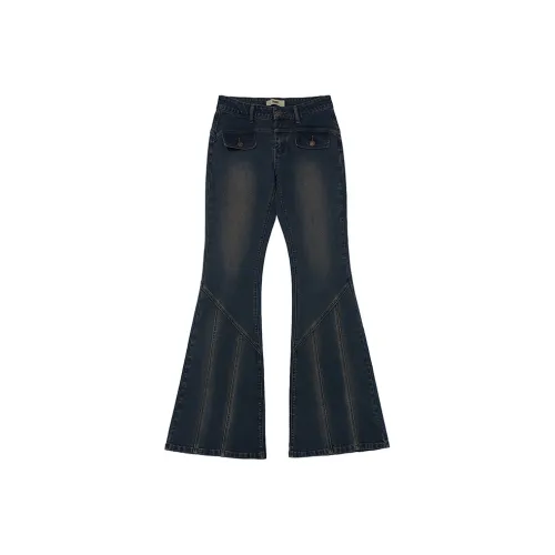 BANANA SHARK Средний синий деним Женские джинсы